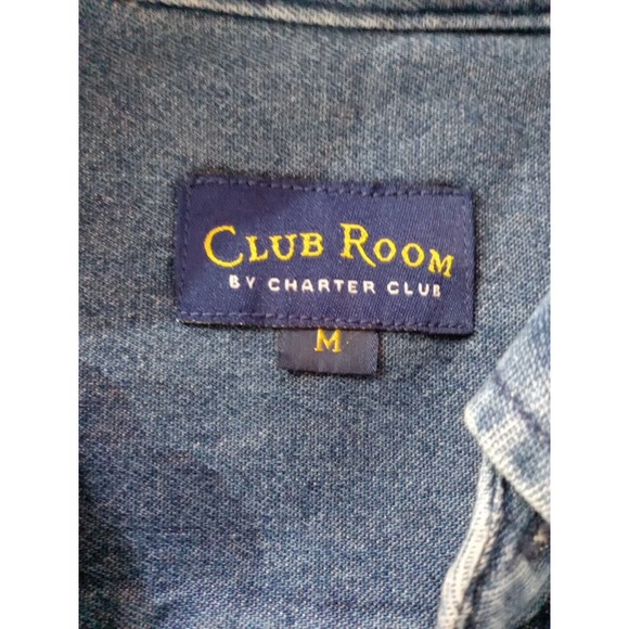 Club Room By Charter Club Shirt Women's Size Medium Denim * - Picture 13 of 16
